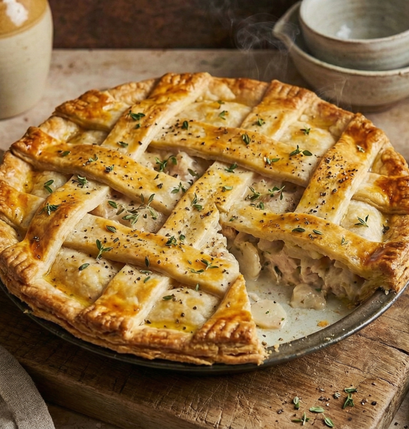 James Martin Chicken and Water Chestnut Pie