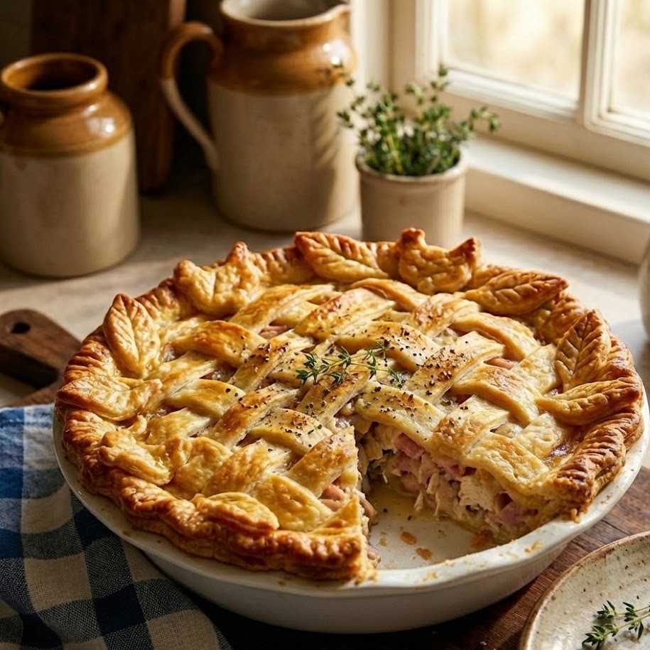 James Martin Chicken and Ham Pie