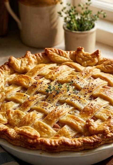 James Martin Chicken and Ham Pie