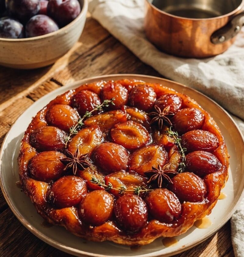 James Martin Plum Tarte Tatin