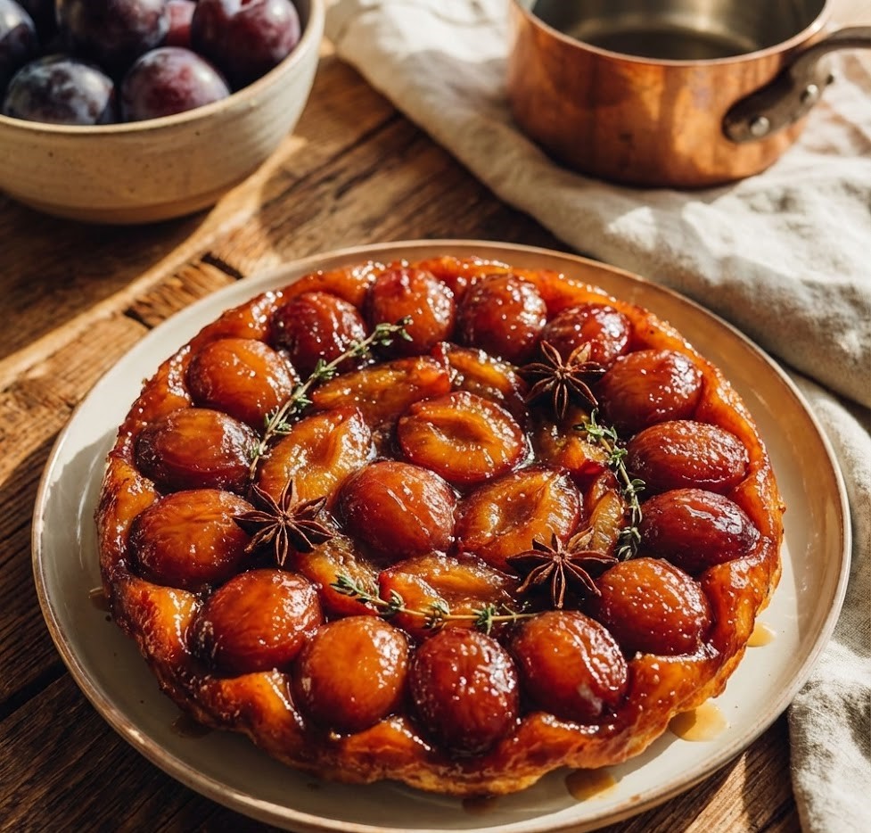 James Martin Plum Tarte Tatin