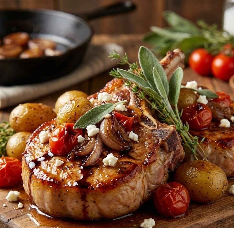 James Martin Pan Fried Pork Chops