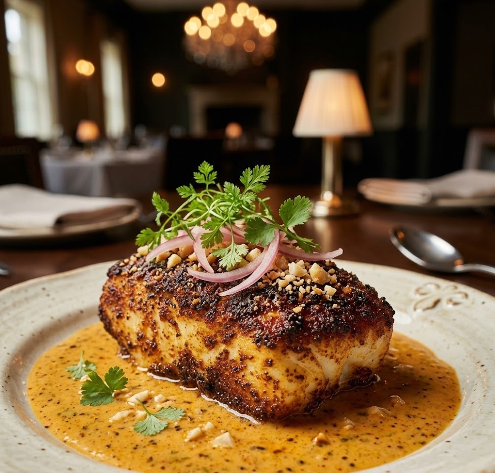 James Martin Blackened Cod