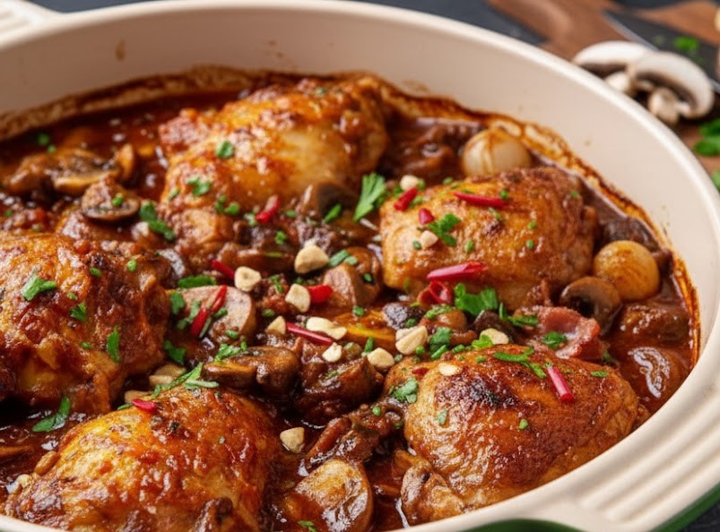James Martin’s Slow Cooker Chicken Chasseur