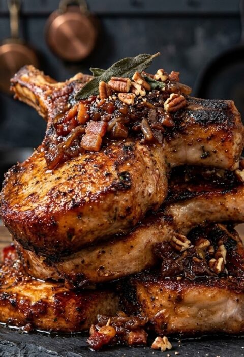 James Martin Pan Fried Pork Chops