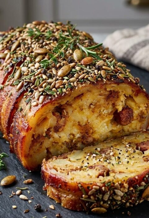 James Martin Bacon And Sausage-Stuffed Potato Loaf