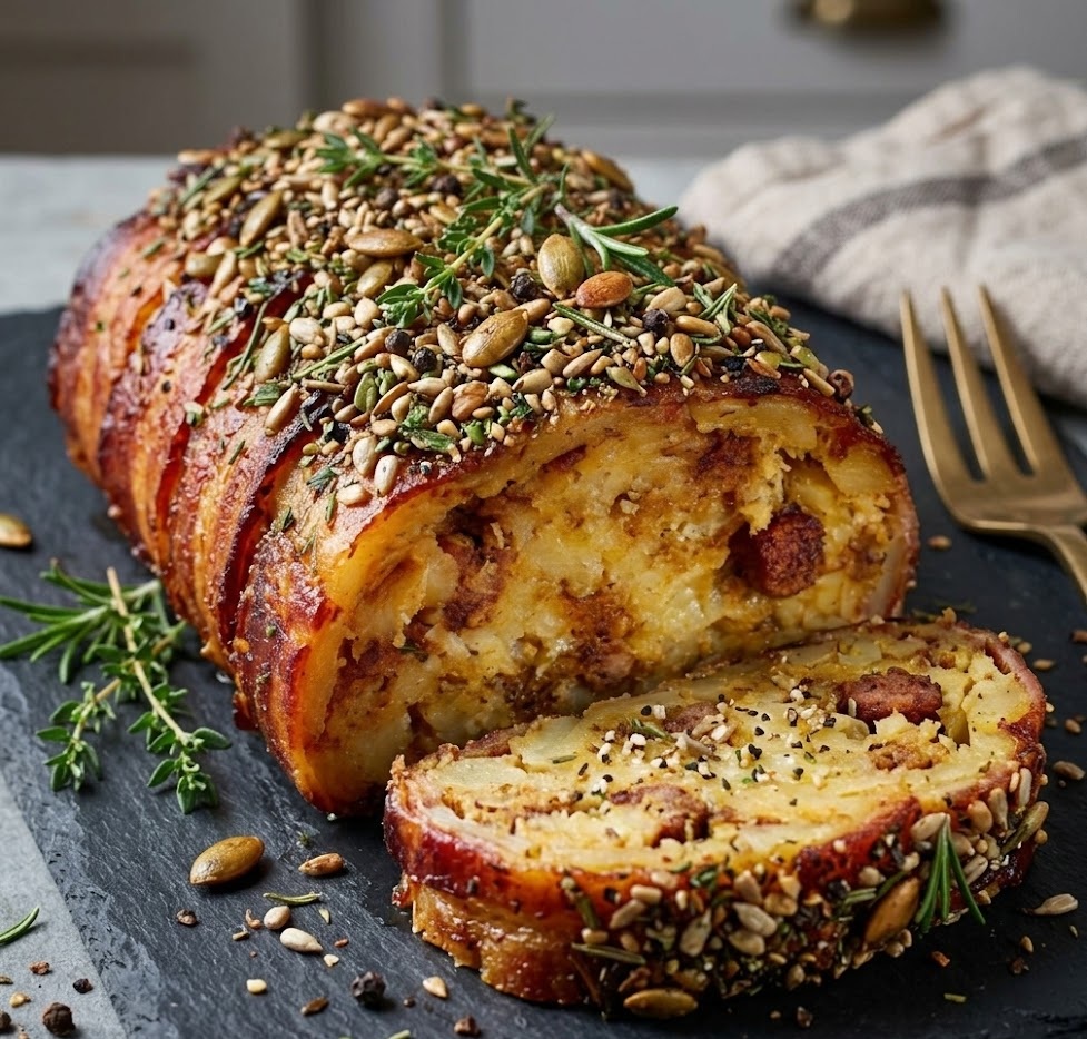 James Martin Bacon And Sausage-Stuffed Potato Loaf