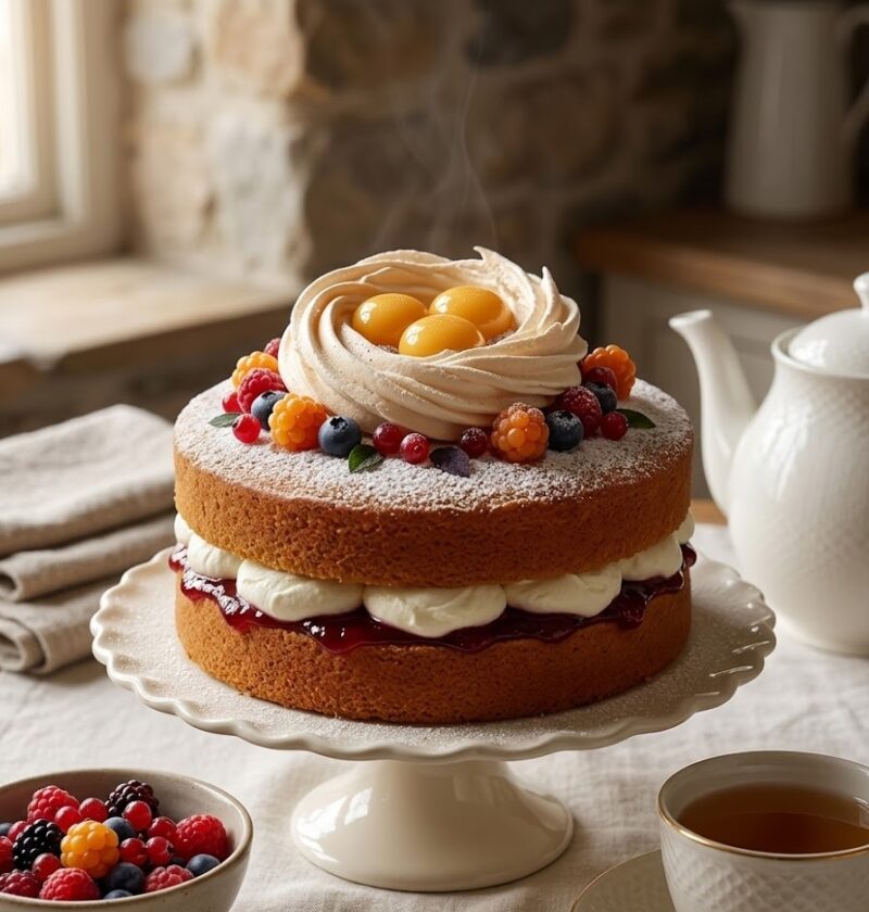 James Martin Duck Egg Victoria Sponge