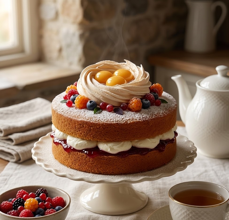 James Martin Duck Egg Victoria Sponge