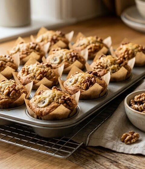 Banana and Walnut Muffins