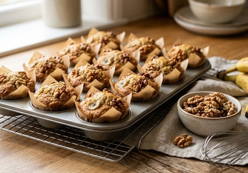 Banana and Walnut Muffins