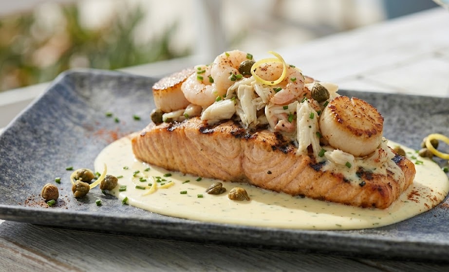 How to Make pappadeaux salmon alexander with creamy sauce recipe