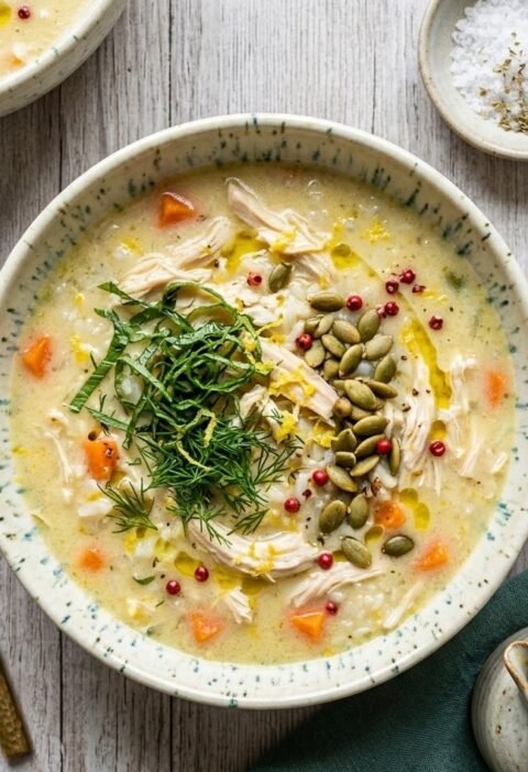 Lemon Rice Soup Recipe