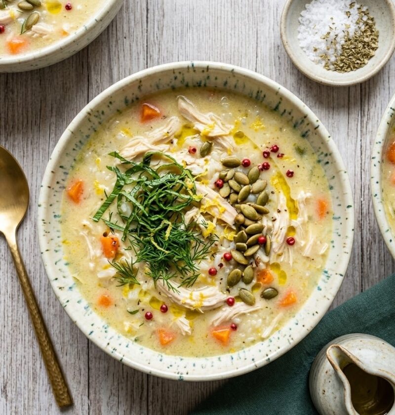 Lemon Rice Soup Recipe