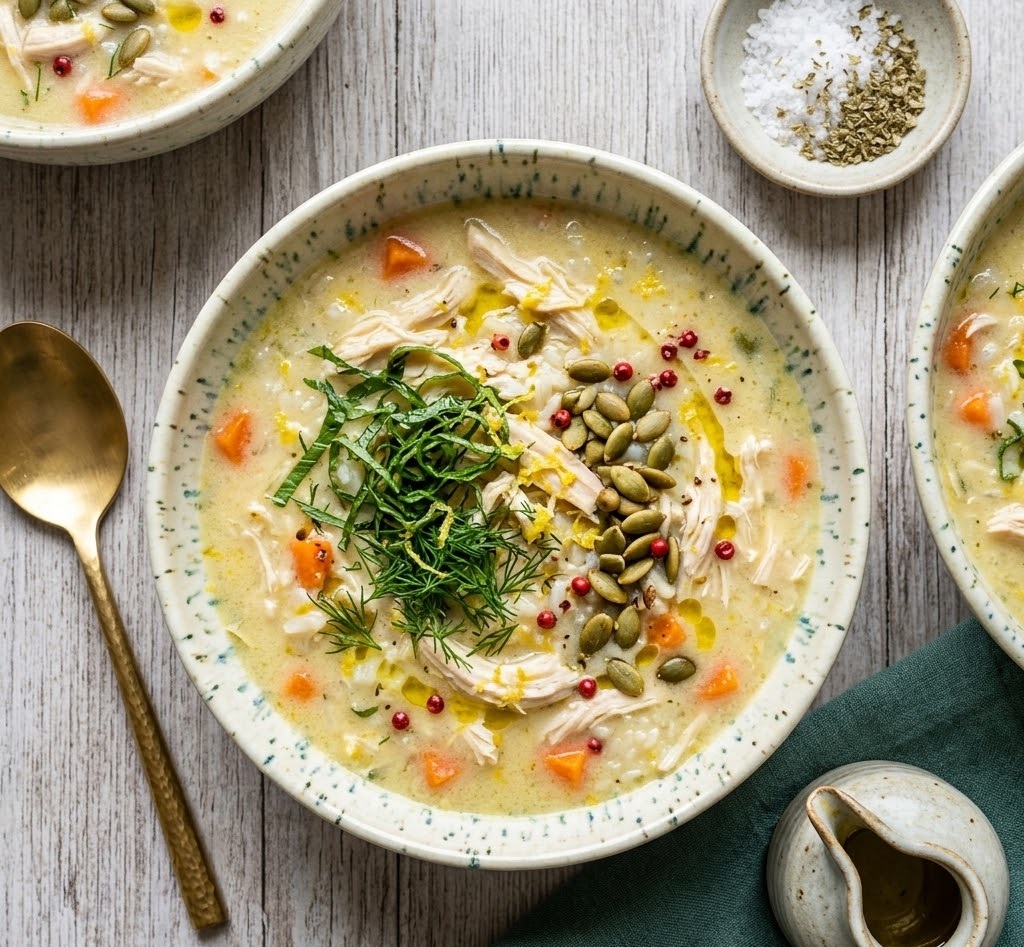 Lemon Rice Soup Recipe